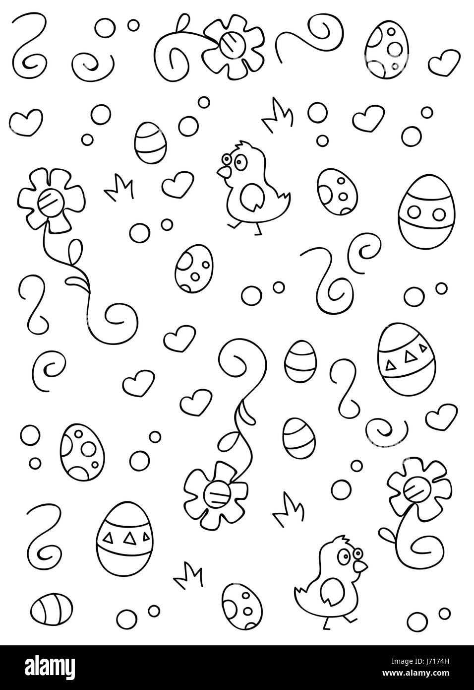 Ein wiederholendes und nahtlose Muster mit einem Thema Ostern. Stock Vektor