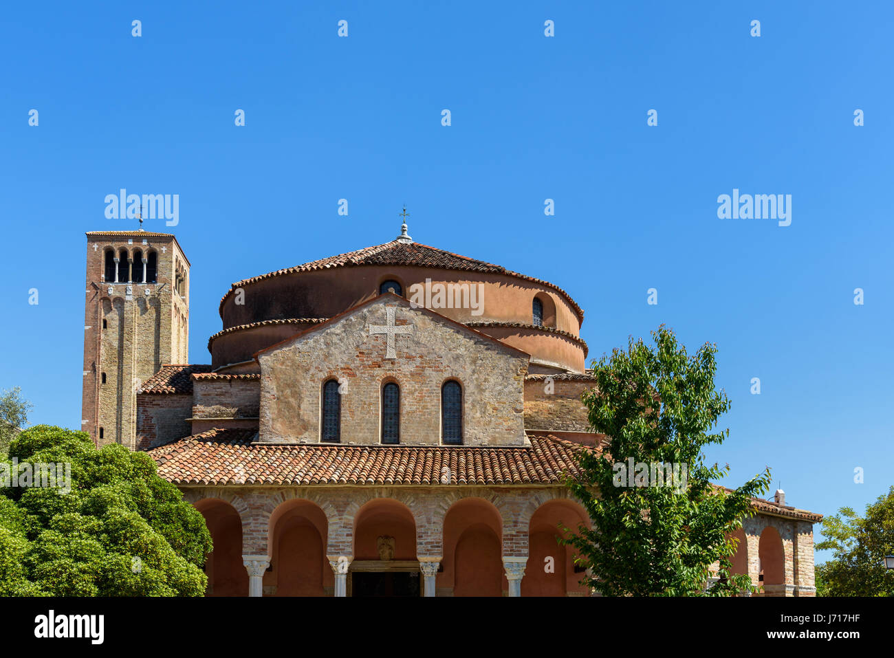 Kirche von Santa Fosca in Torcello Island, Lagune von Venedig, Italien Stockfoto