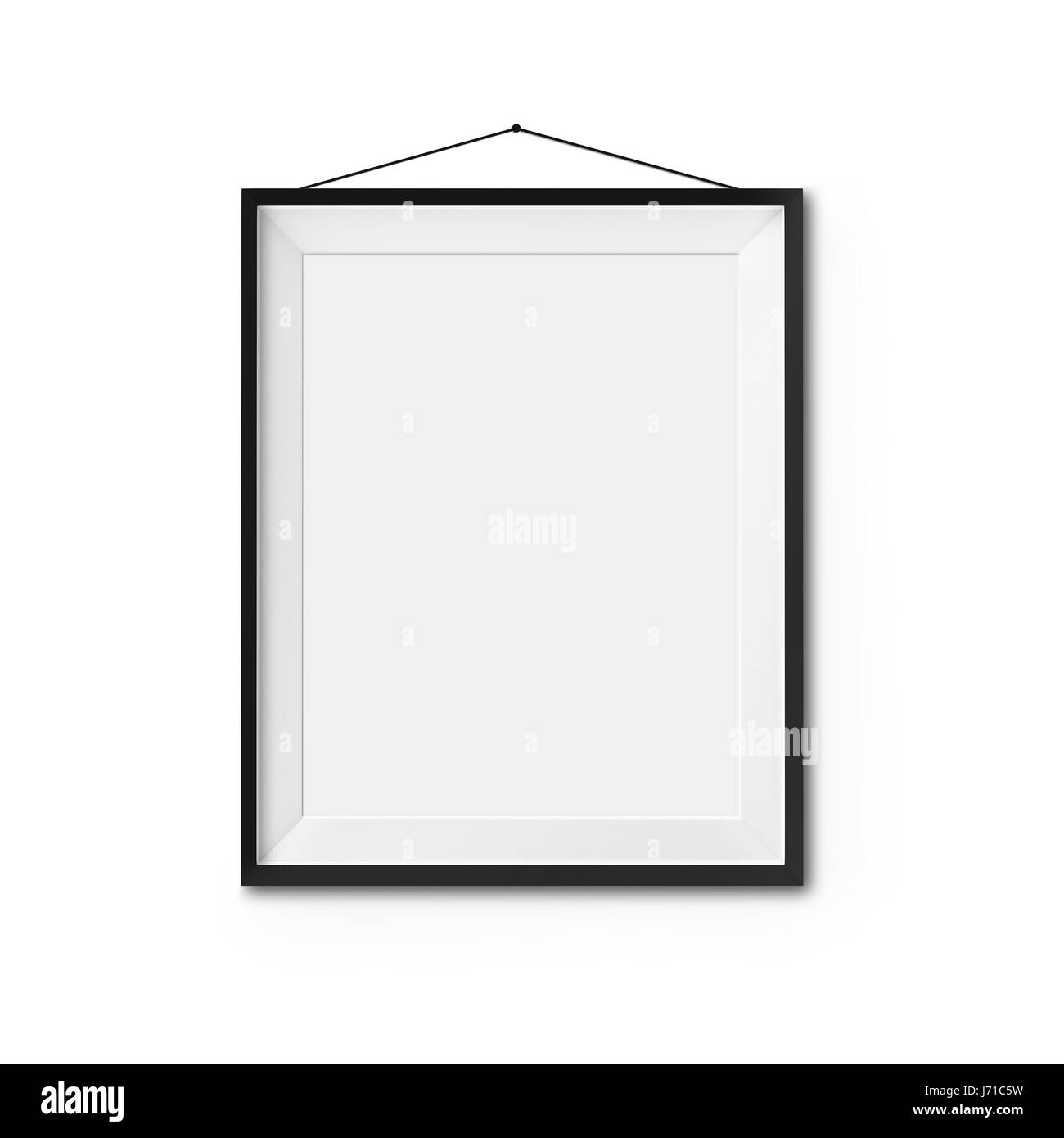 Bilderrahmen, die isoliert auf weißem Hintergrund Stockfoto
