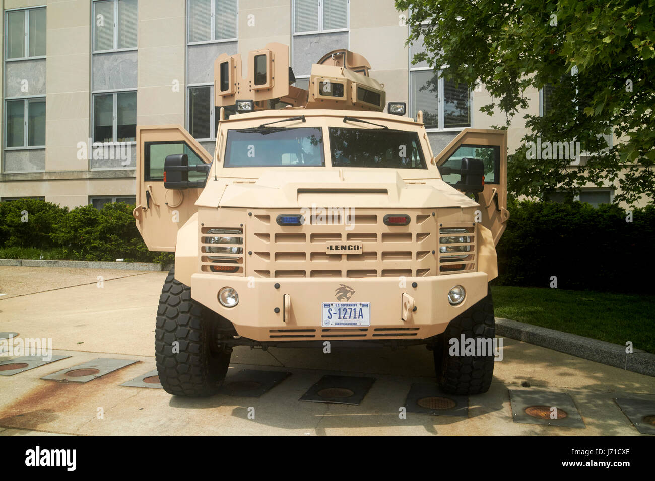 Zustand-Abteilung Lenco Bearcat g5 schließen private Sicherheit Detail gepanzerten Fahrzeug Washington DC USA Stockfoto