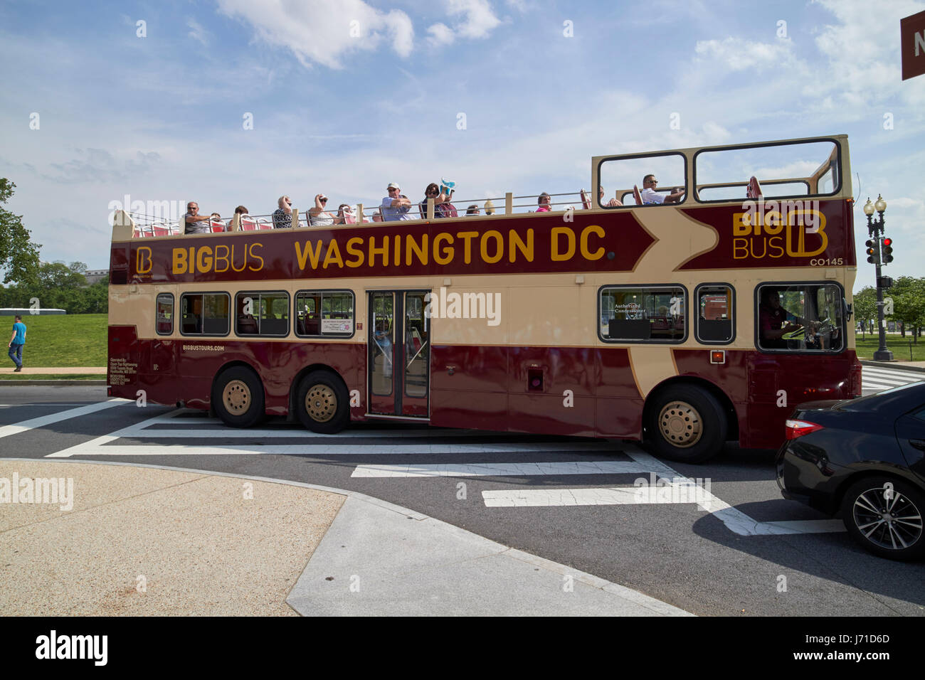 BigBus öffnen gekrönt Bustour Washington DC USA Stockfoto