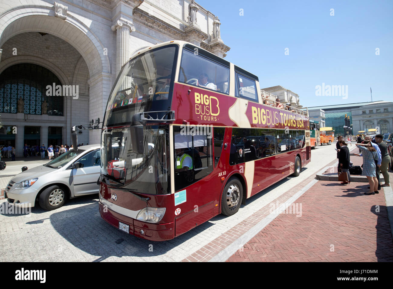 BigBus öffnen gekrönt Bustour Washington DC USA Stockfoto