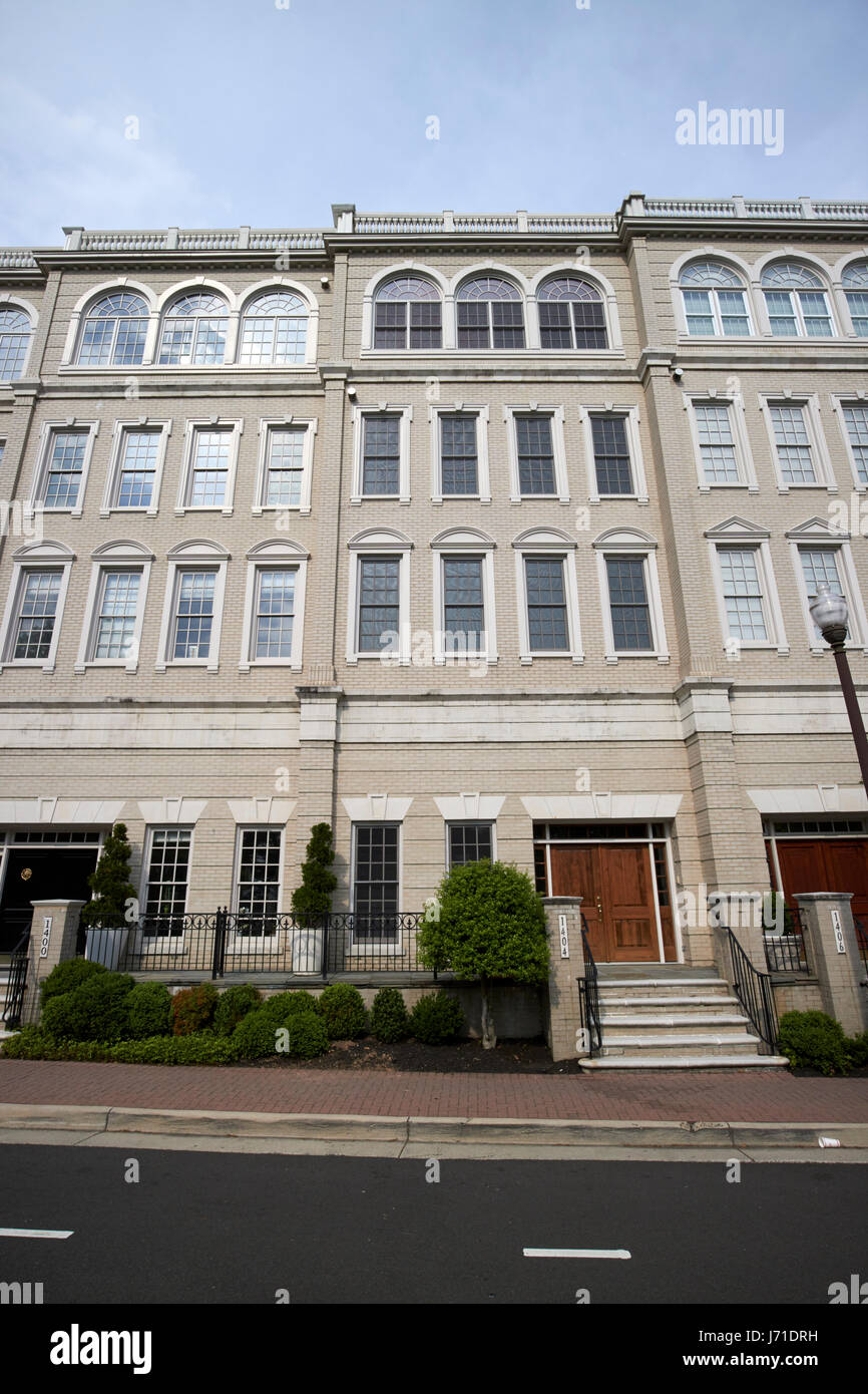 Luxus teuren Stadthäuser in Radnor Höhen Rosslyn Arlington Washington DC USA Stockfoto