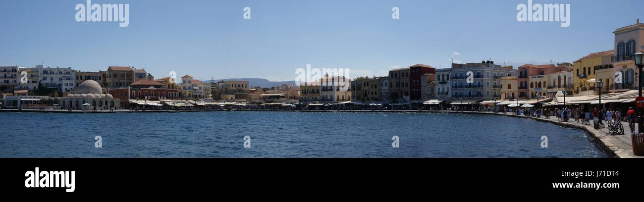 Griechenland Hafen Anblick Ansicht Outlook Perspektive Vista Panorama Aussichtspunkt Häfen Stockfoto