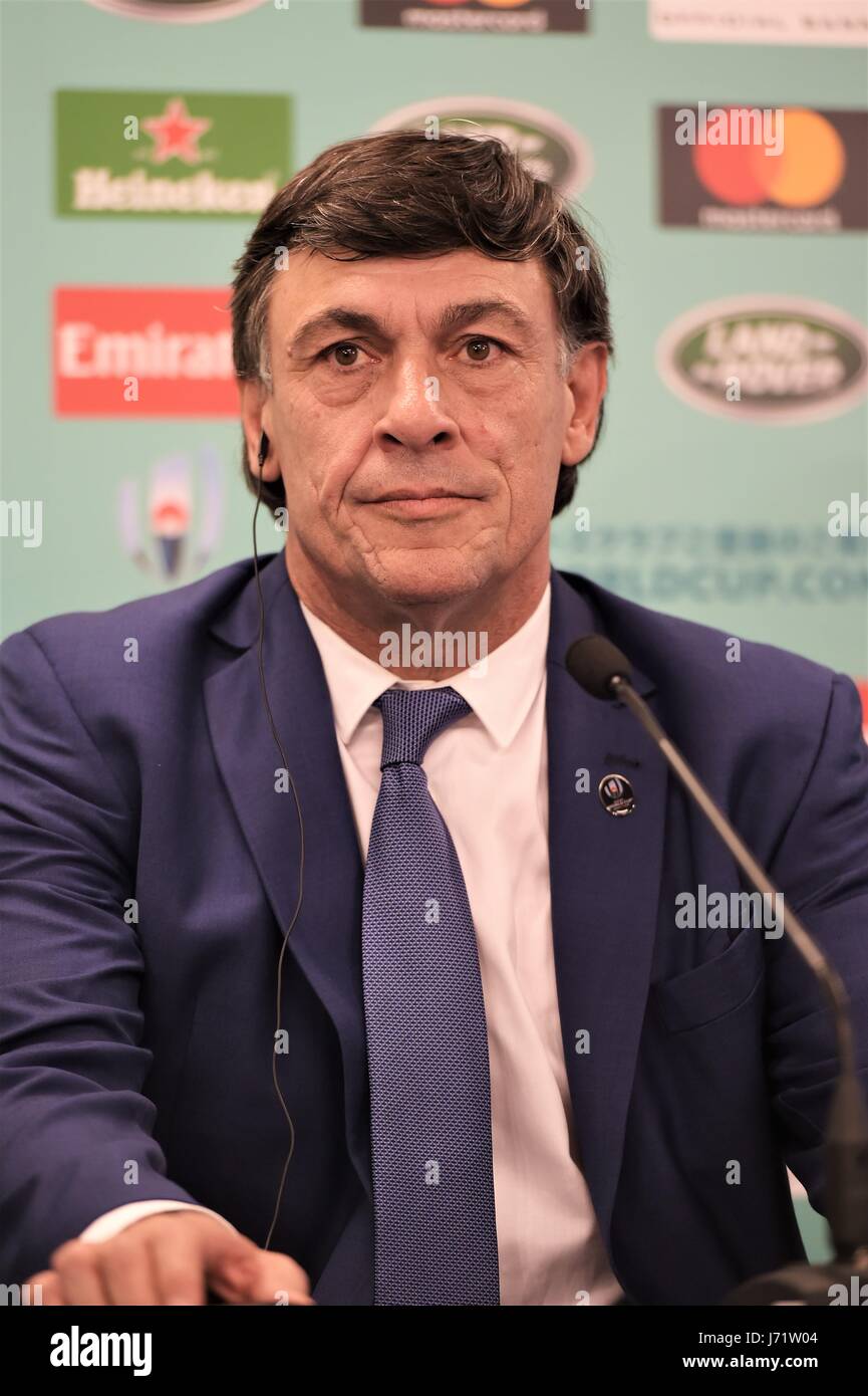 Daniel Hourcade (ARG), 10. Mai 2017 - Rugby: Pressekonferenz nach dem Rugby World Cup 2019 Pool ziehen am Kyoto-State Guest House in Kyoto, Japan. (Foto von Fernost Presse/AFLO) Stockfoto