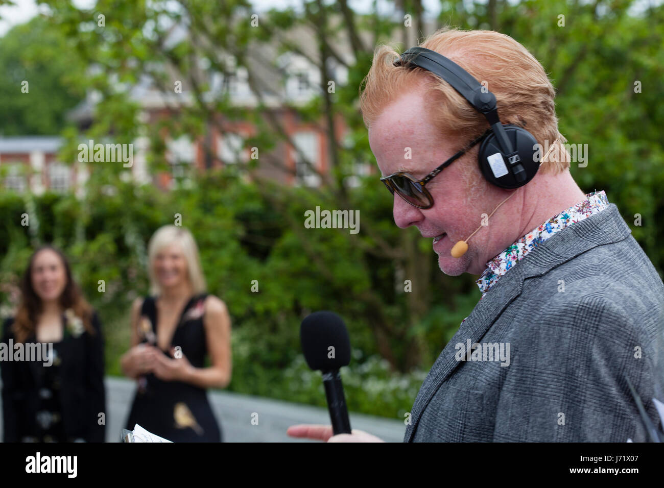 Chelsea Flower Show, London, England 22. Mai 2017. Chris Evans Rundfunk sein Frühstück zeigen live von der Chelsea Flower Show zum ersten Mal, wo hat er seinen eigenen Garten - Chris Evans Geschmack Garten im Abschnitt BBC Radio 2 fühlen sich gute Gärten. Bildnachweis: Jenny Lilly/Alamy Live-Nachrichten Stockfoto