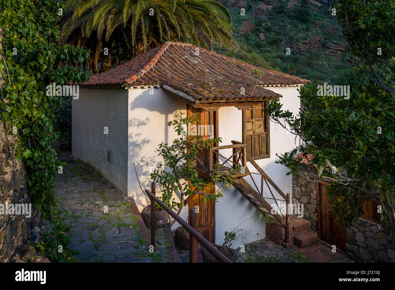 Traditionelle ländliche Häuschen der Insel Teneriffa. Masca Dorf, Kanarische Inseln, Spanien. Stockfoto
