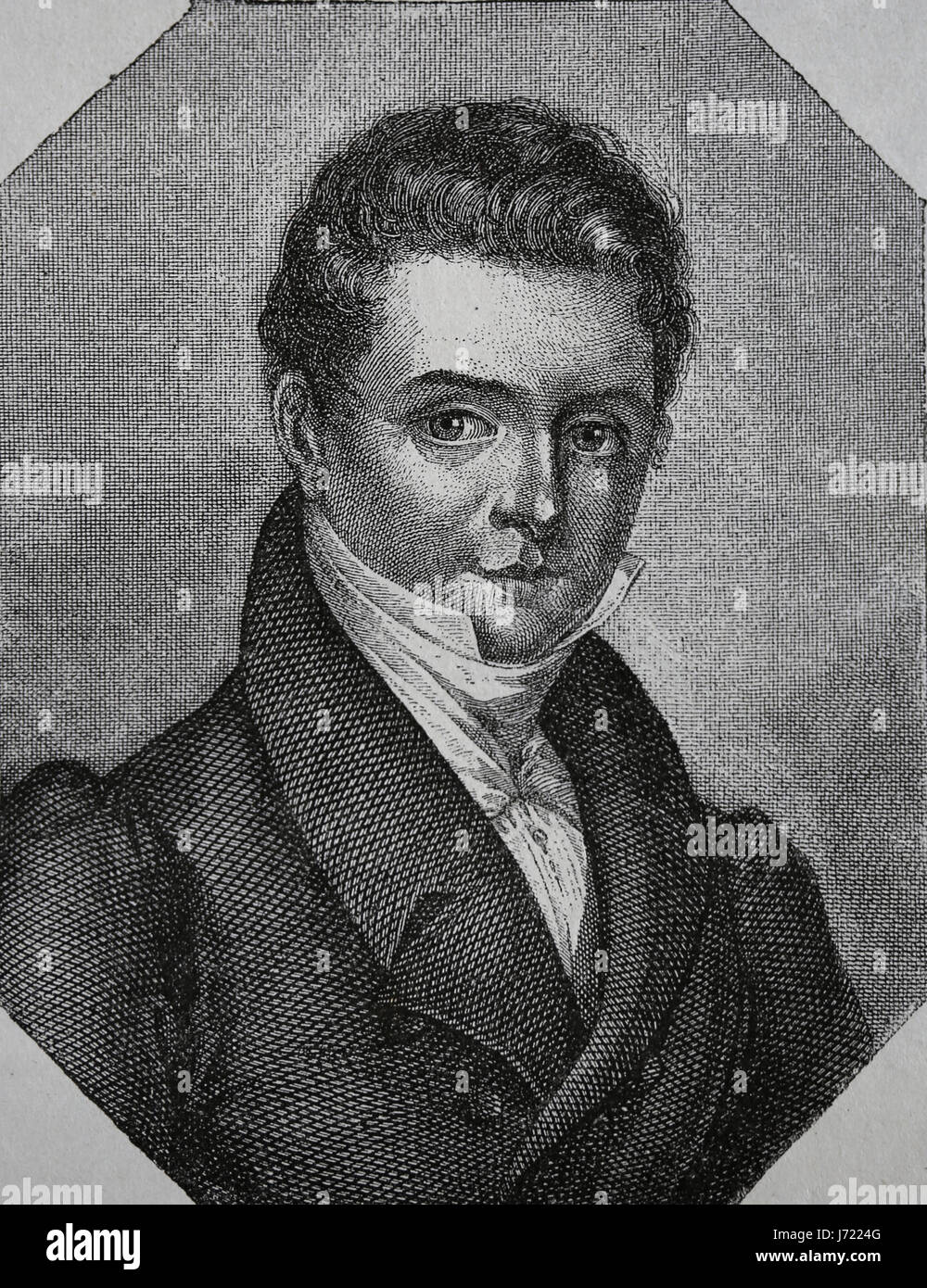 Washington Irving (1783-1859). US-amerikanischer Schriftsteller. Romantik. Gravur, unseres Jahrhunderts, 1883. Spanische Ausgabe. Stockfoto