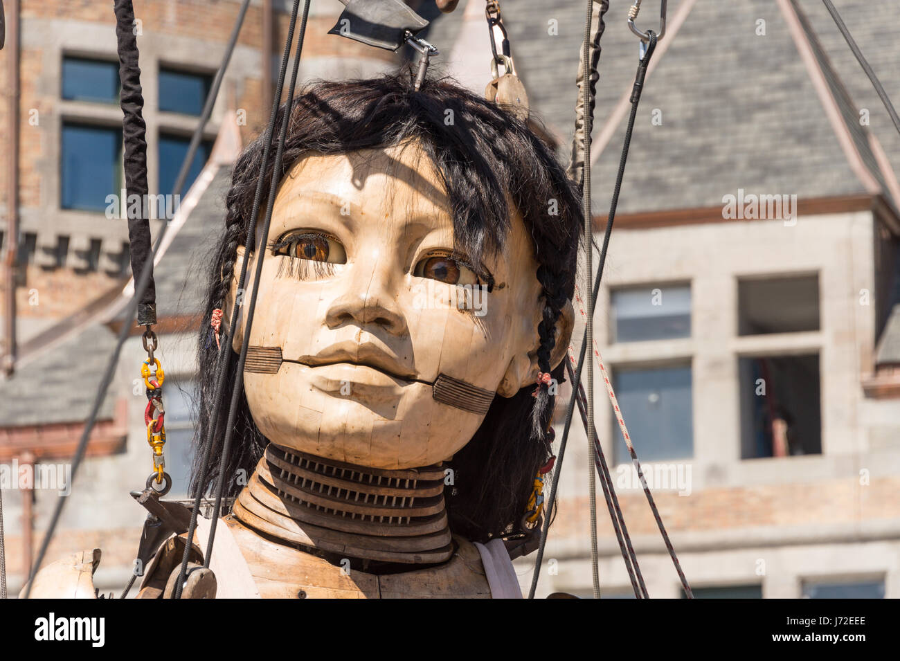 Montreal, CA - 20. Mai 2017: Royal de Luxe Riesen im Rahmen der Gedenkfeiern zum 375-jährigen Jubiläum von Montreal Stockfoto