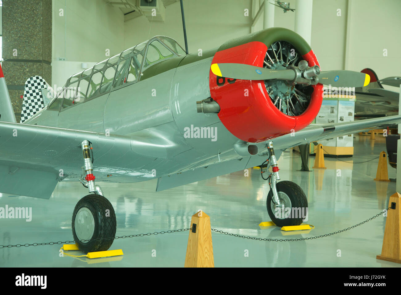 North American SNJ-4 Texaner, Evergreen Aviation and Space Museum, McMinnville, Oregon Stockfoto