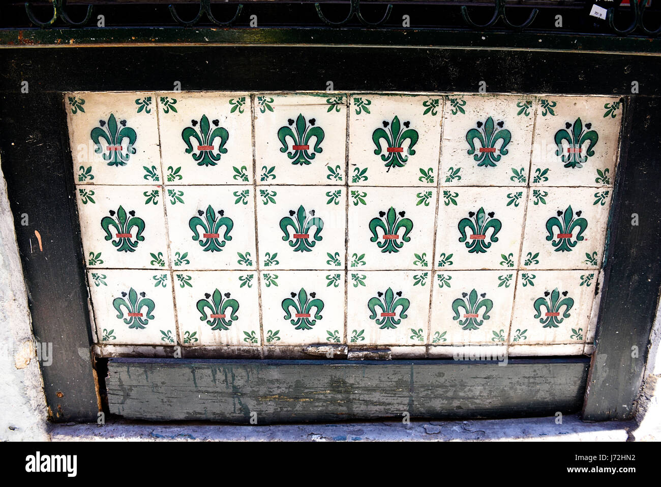 Azulejo, Dekorfliesen, Lissabon, Portugal Stockfoto