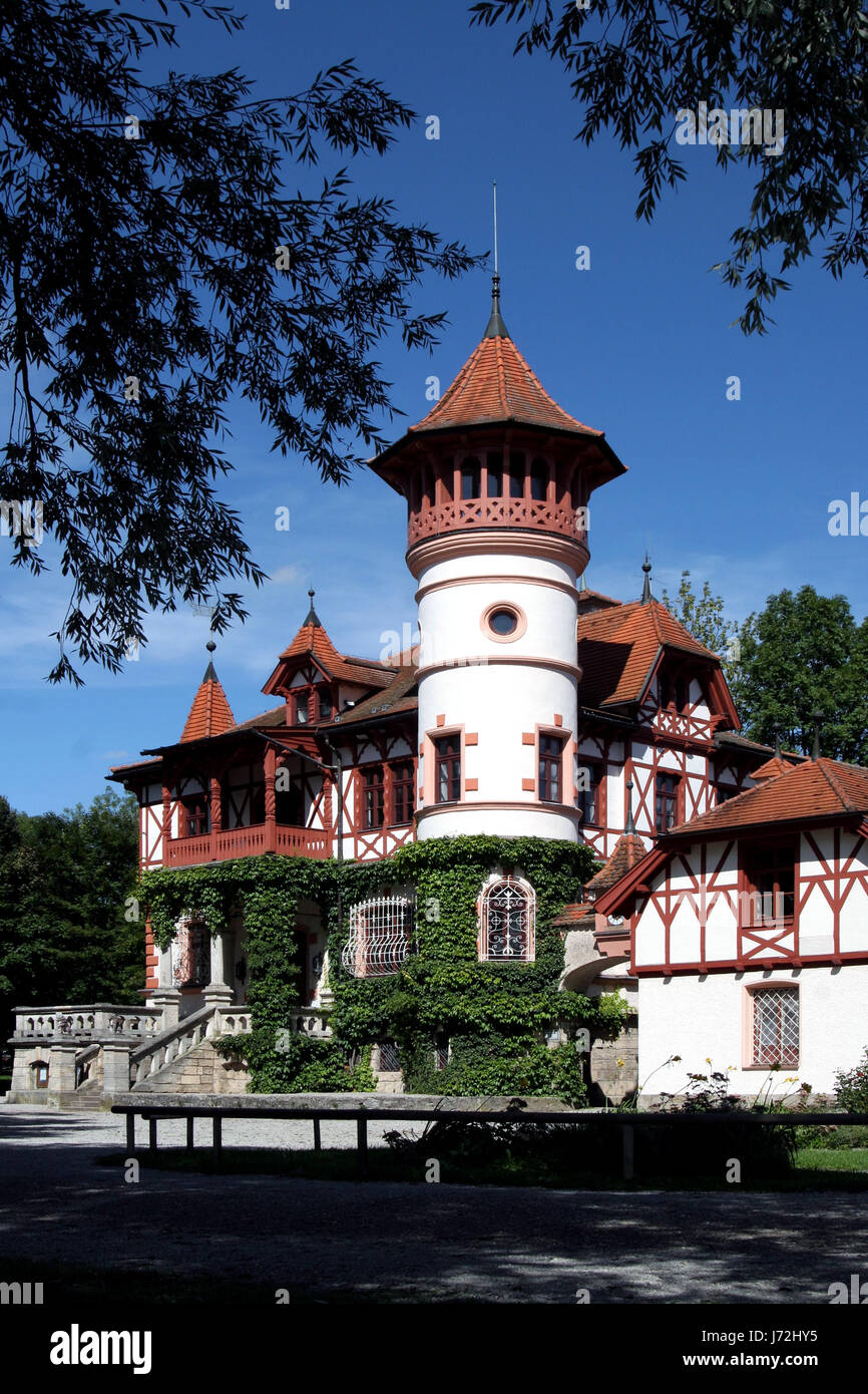 Romantik-Bayern Deutschland Bundesrepublik Deutschland Villa Adels Schloss Stockfoto
