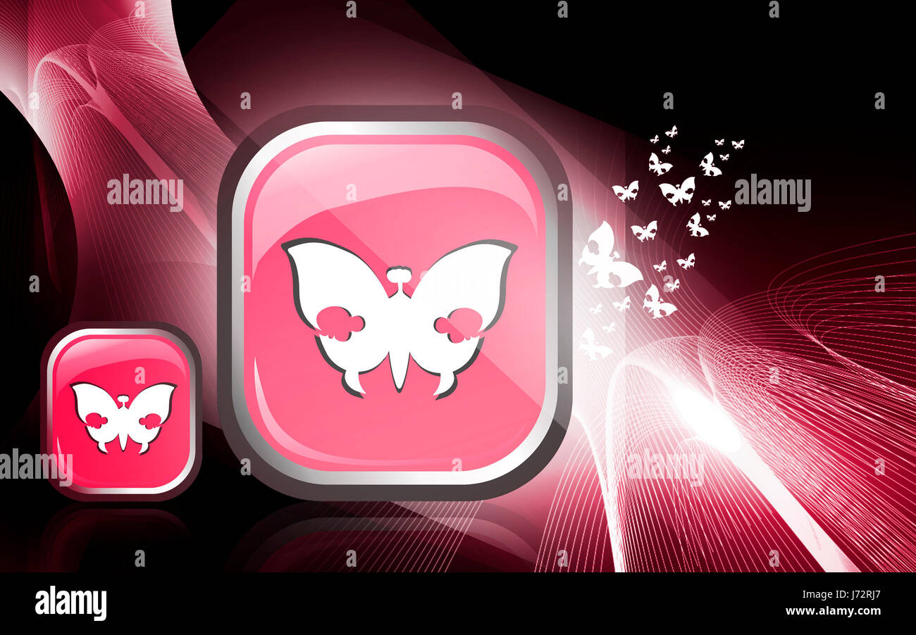 Emblem Schmetterling Symbol-Tasten Schlüssel Piktogramm Symbol Piktogramm Handel symbol Stockfoto