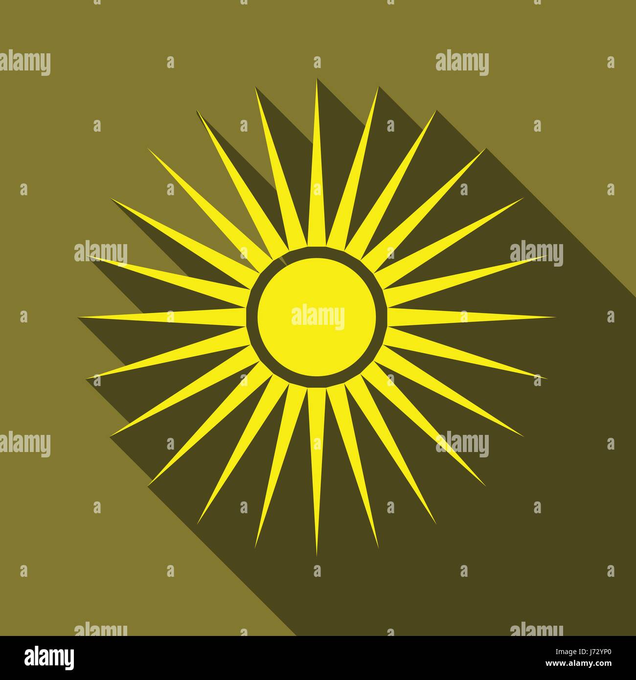 Sonnensymbol, flachen Stil Stock Vektor