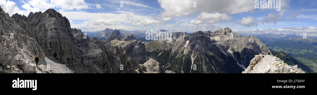 Berge Ferien Urlaub Ferien Urlaub Wandern Wandern in Südtirol Wanderung Stockfoto