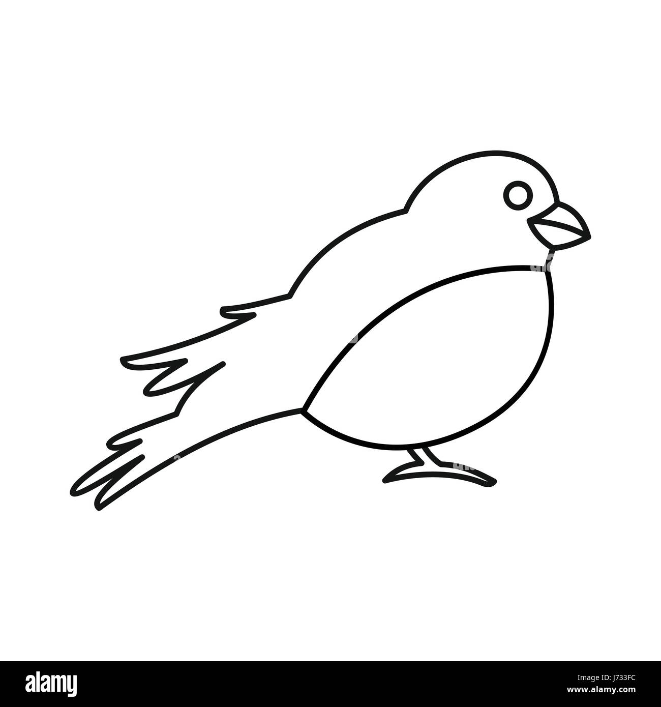 Gimpel-Symbol im Umriss-Stil Stock Vektor