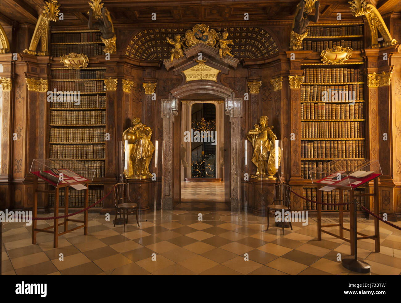 Österreich, Wachau, Melk, Stift Melk, Bibliothek Stockfoto