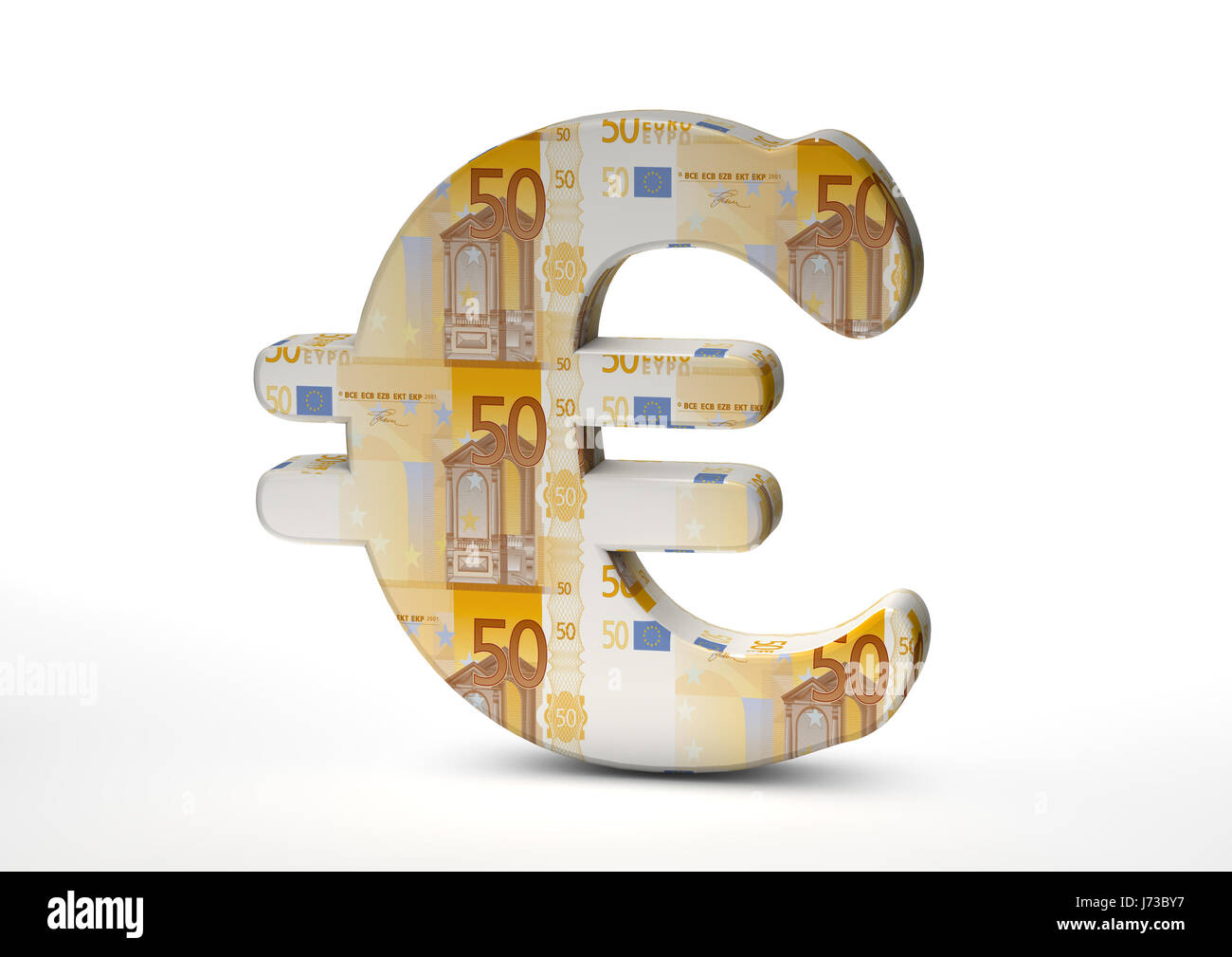 Währung Euro Geldschein fünfzig Piktogramm Symbol Piktogramm Handel Symbol Geld Stockfoto