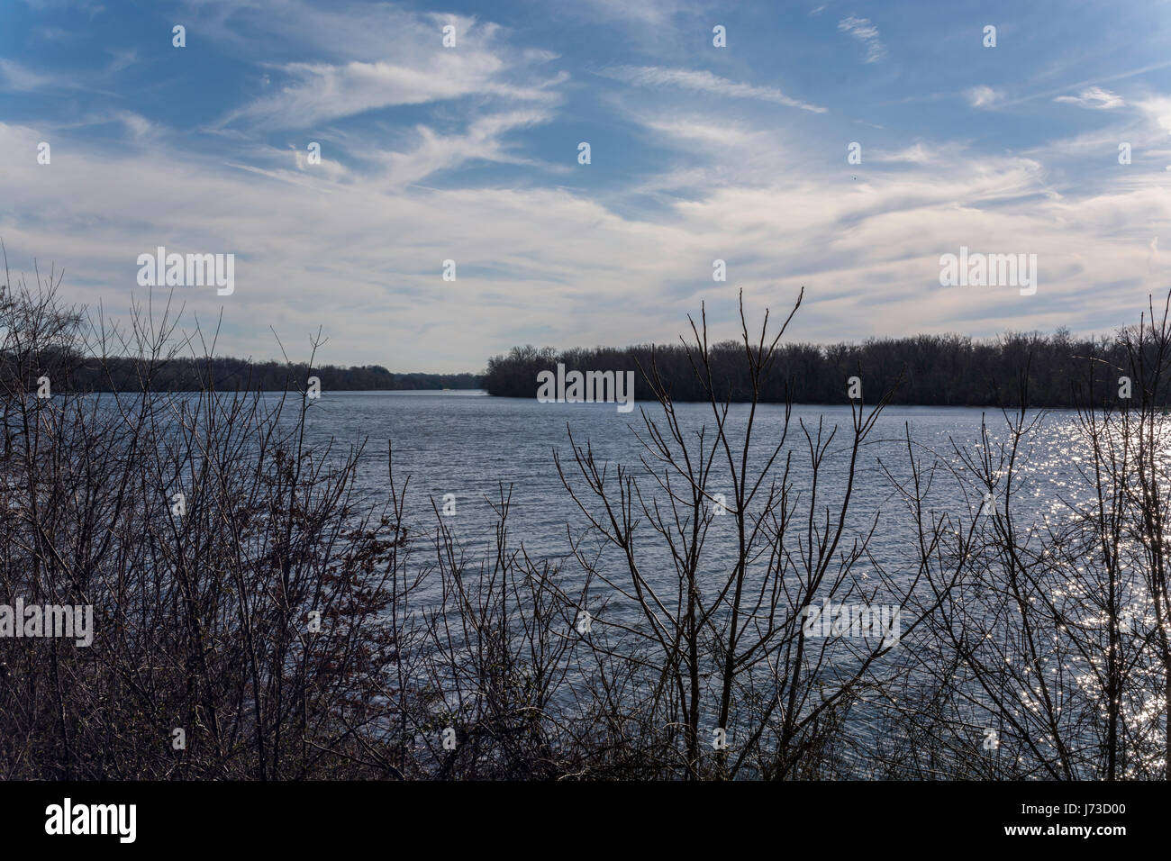 Delaware River in New Jersey und Pennsylvania sieht groß Stockfoto