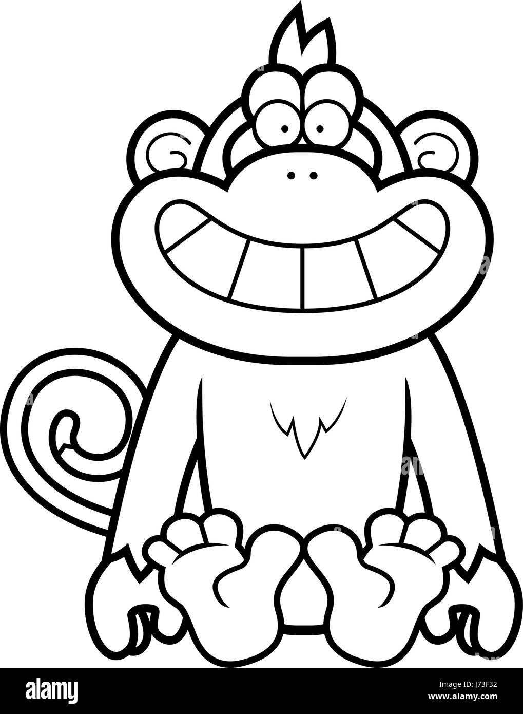 Ein Cartoon Illustration ein Affe sitzt. Stock Vektor