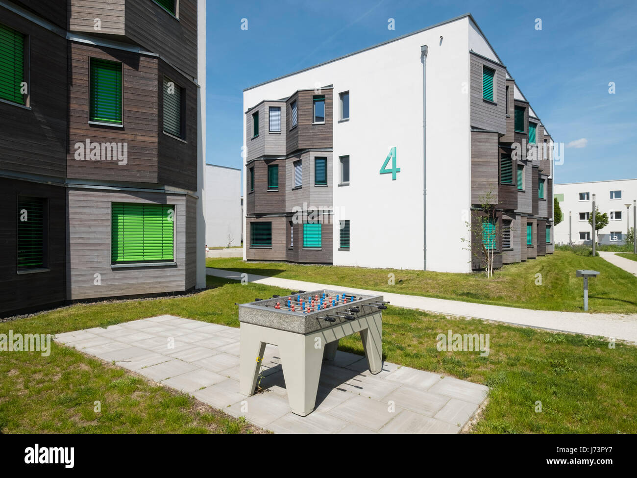 Neue moderne Student Unterkunft Wohnblocks in der Wissenschafts- und Technologiepark in Adlershof Berlin, Deutschland Stockfoto