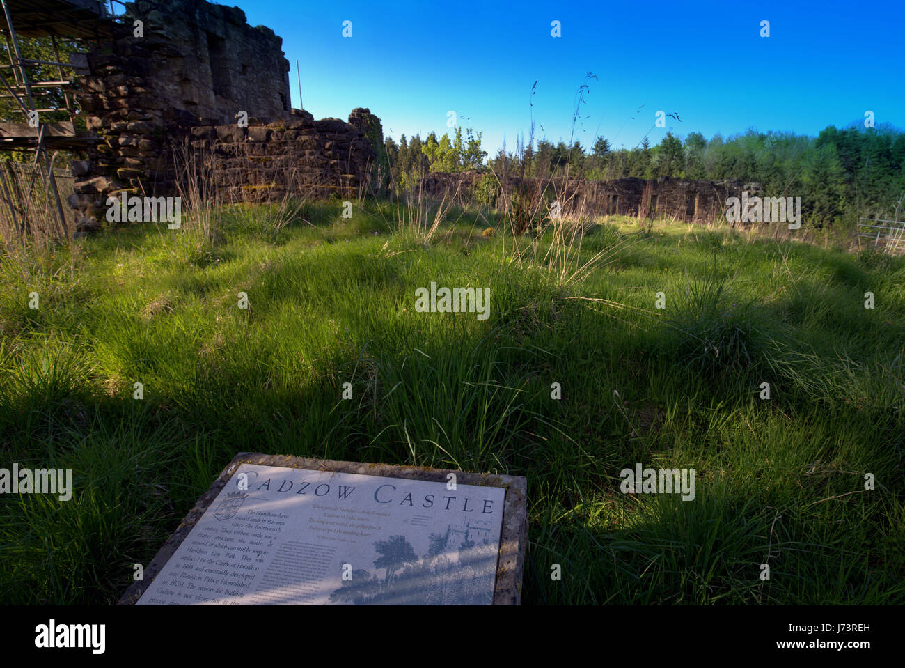 Chatelherault Country Park Cadzow Burg Stockfoto