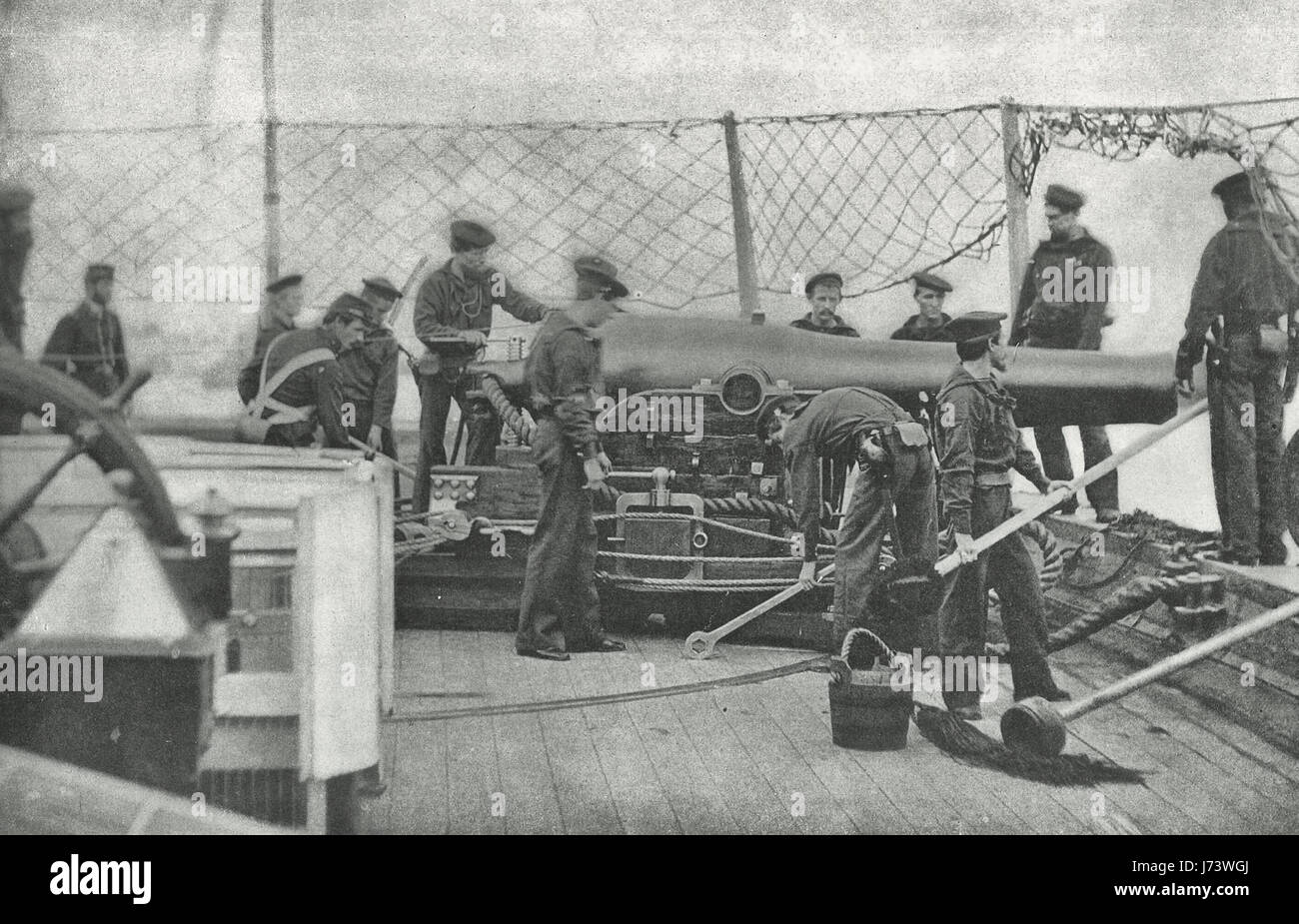 Kanoniere von der USS Mendota vor dem amerikanischen Bürgerkrieg Stockfoto