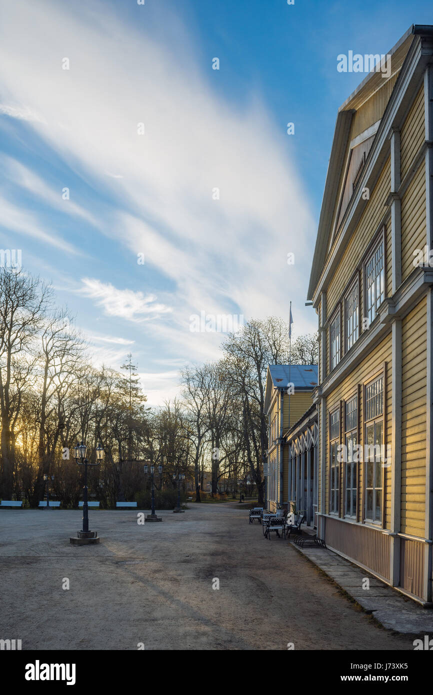 Hall von Kuressaare Ferienort bis zum Frühling Morgen, Saaremaa, Estland Stockfoto