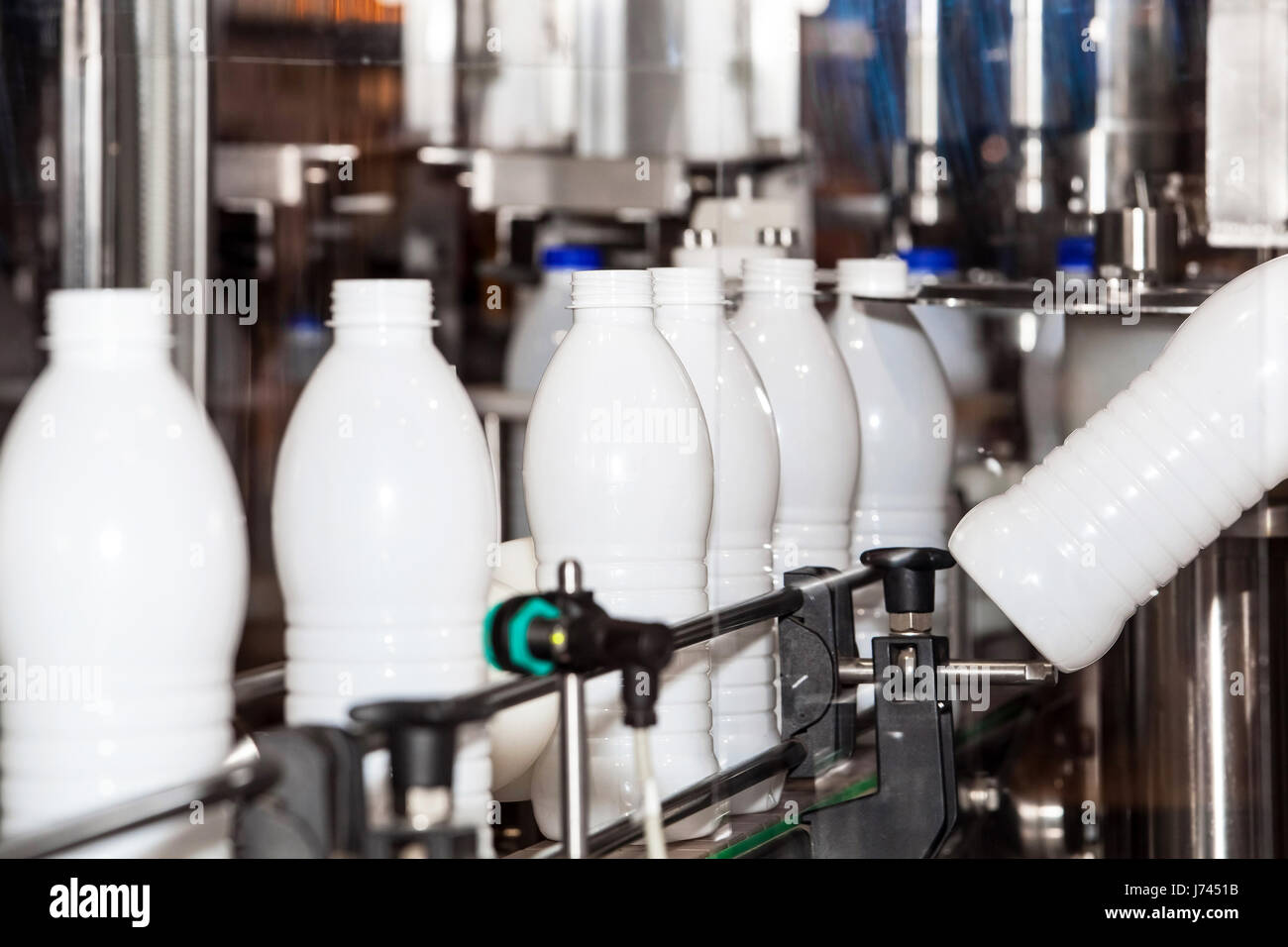 Milch-Industrie-Linie Stockfoto