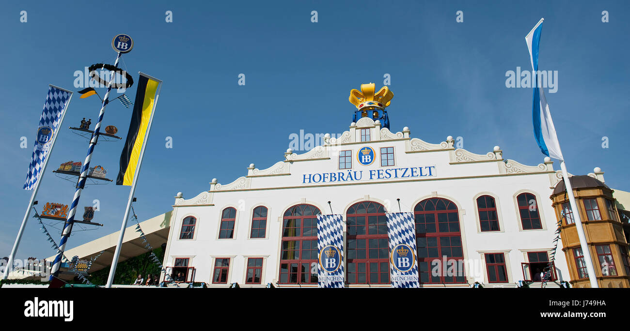 München-hb-Zelt auf dem oktoberfest Stockfoto