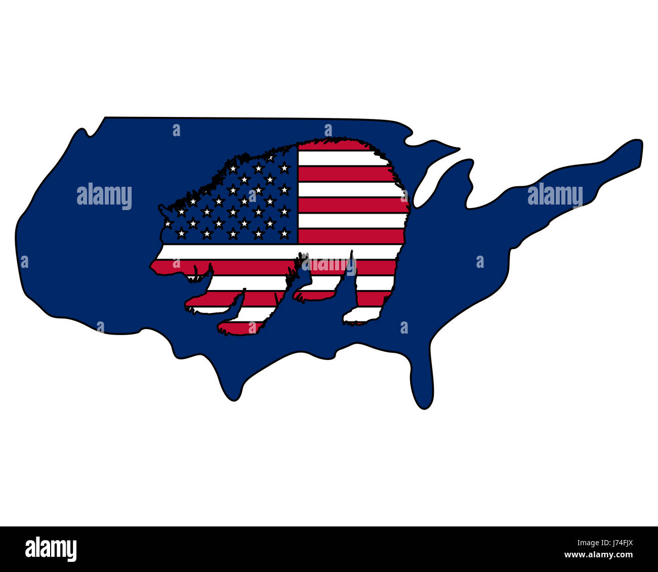 tragen Usa Nordamerika Staaten Vereinigten Zeichen signalisieren optional blau Stockfoto