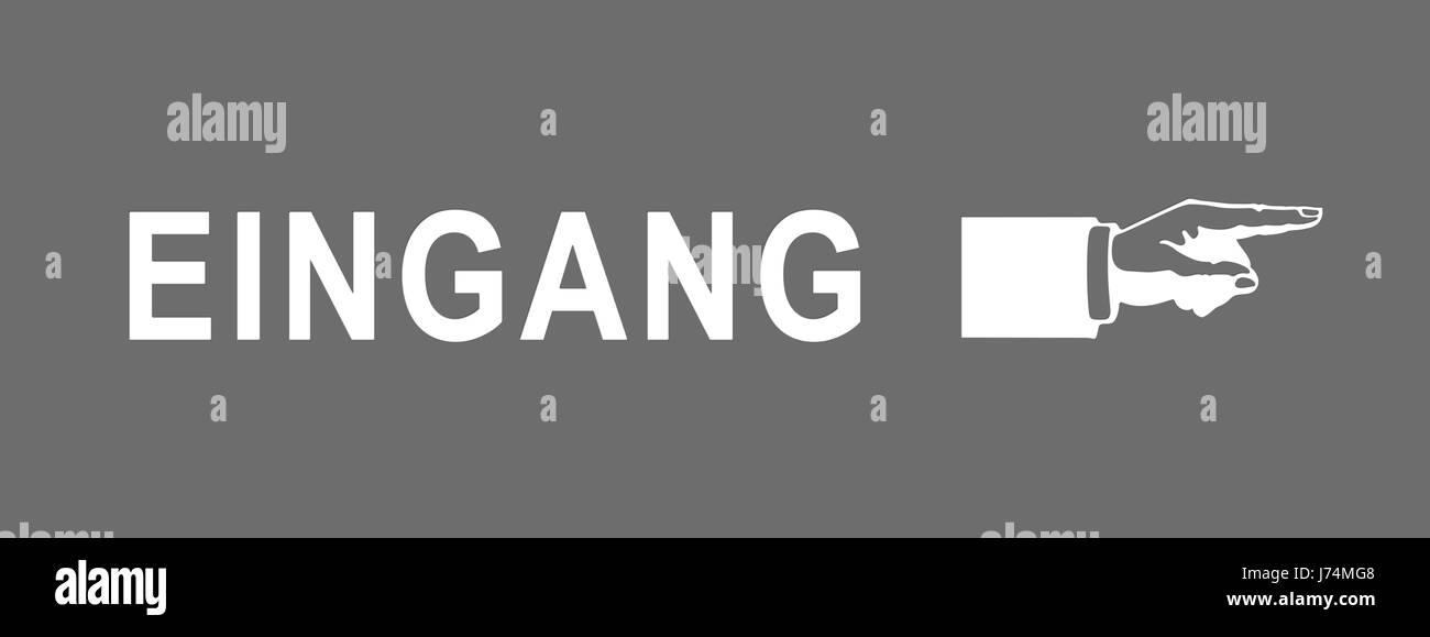 Zeichen Signal zeigen Show Hand Eingang Zeigefinger ein Hinweis zeigt Zeichen Stockfoto