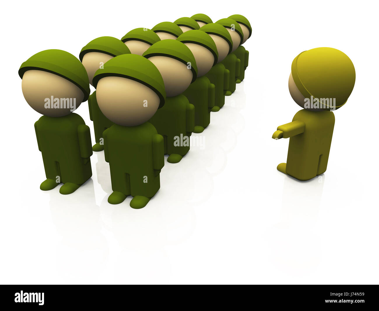 die Truppe Olive 06 Stockfoto