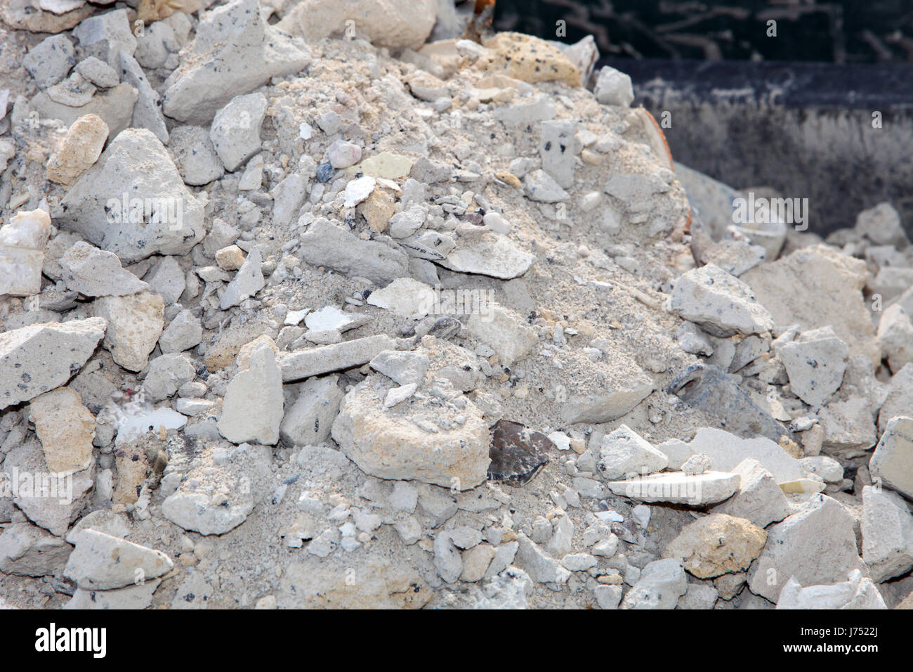 Bauschutt Abfall Verschwendung Hintergrund Hintergrund Steinen Gebäude-Gebäude Stockfoto