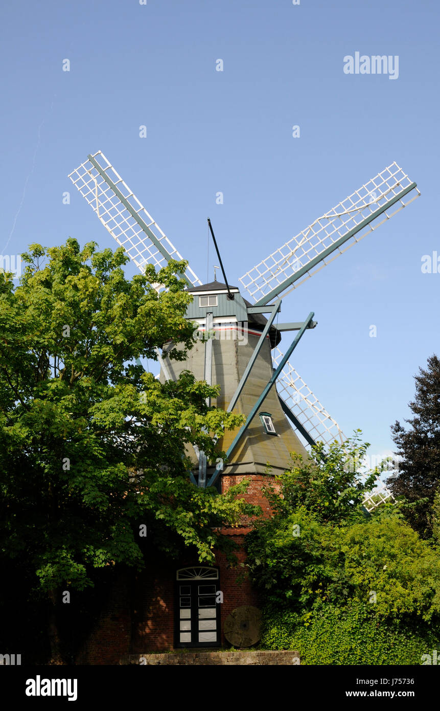 Engineering Windmühle Mühle historischen Baustil Bau Stockfoto