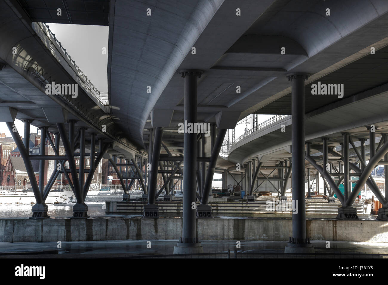 Humboldt-Hafen-Brücke-berlin Stockfoto
