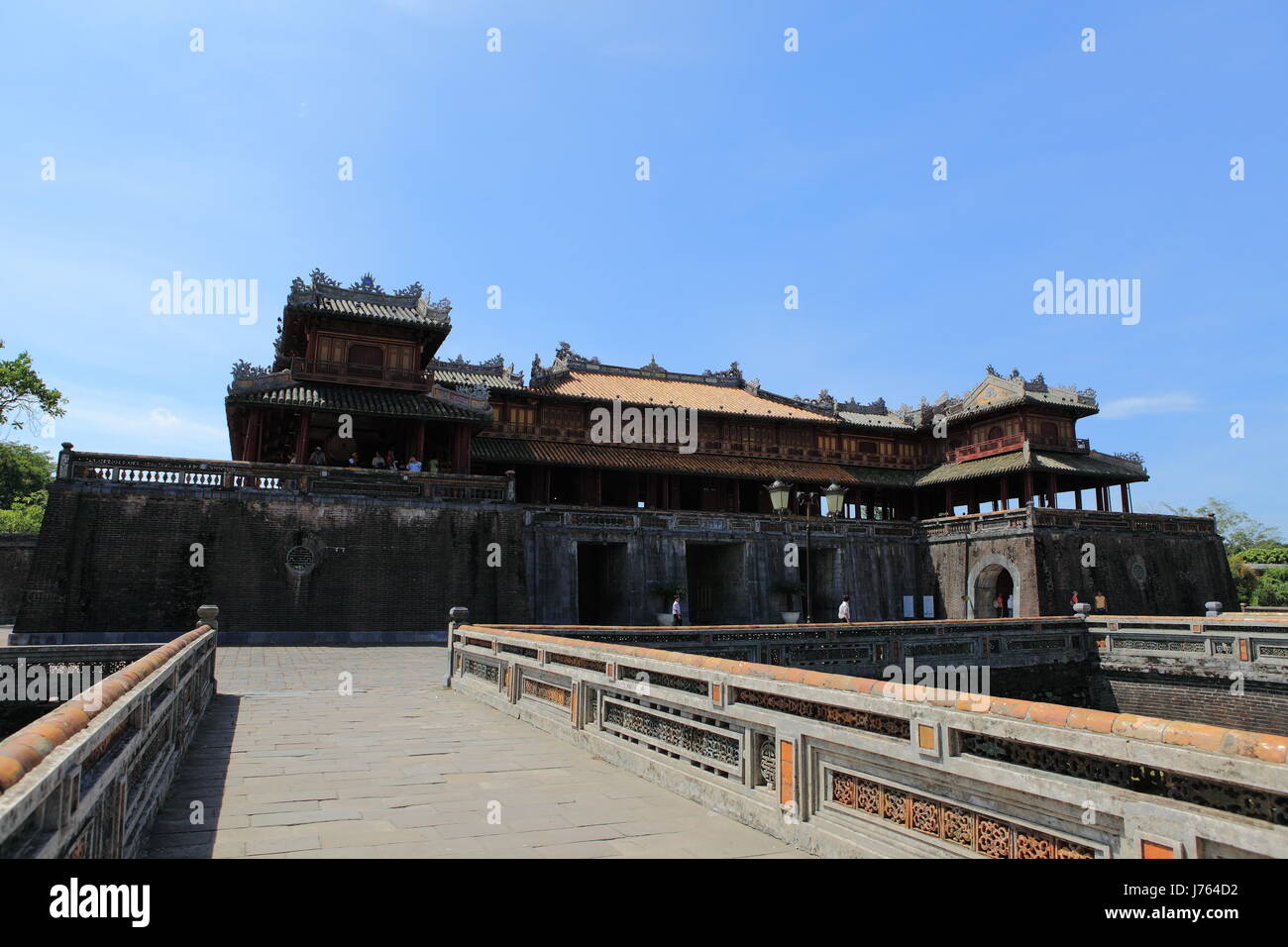 Asien-Vietnam-Vietnam Palast Gebäude Denkmal Kunst Kultur Park Asia bridge Stockfoto