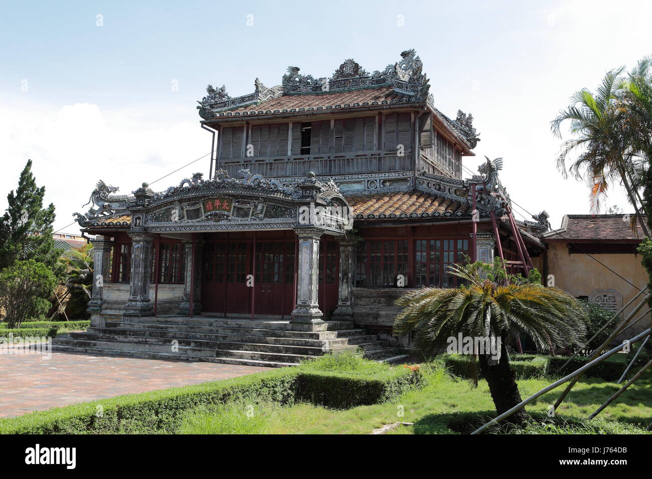 Asien-Vietnam-Vietnam Palast Gebäude Denkmal Kunst Kultur Park Asia bridge Stockfoto