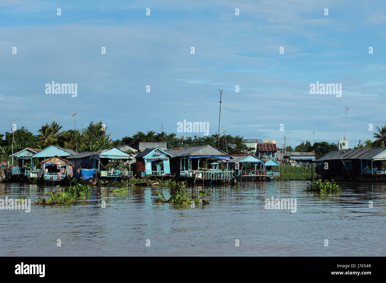 Asia Viet Nam Vietnam Fischer Fischerdorf River Wasser Asien thailand Stockfoto