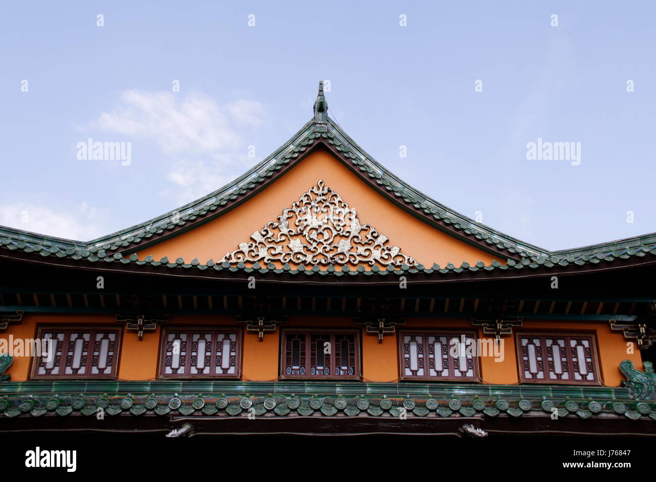 Tempel Pagode curvate chinesischen Dach China Makro Nahaufnahme Makro Aufnahme Stockfoto