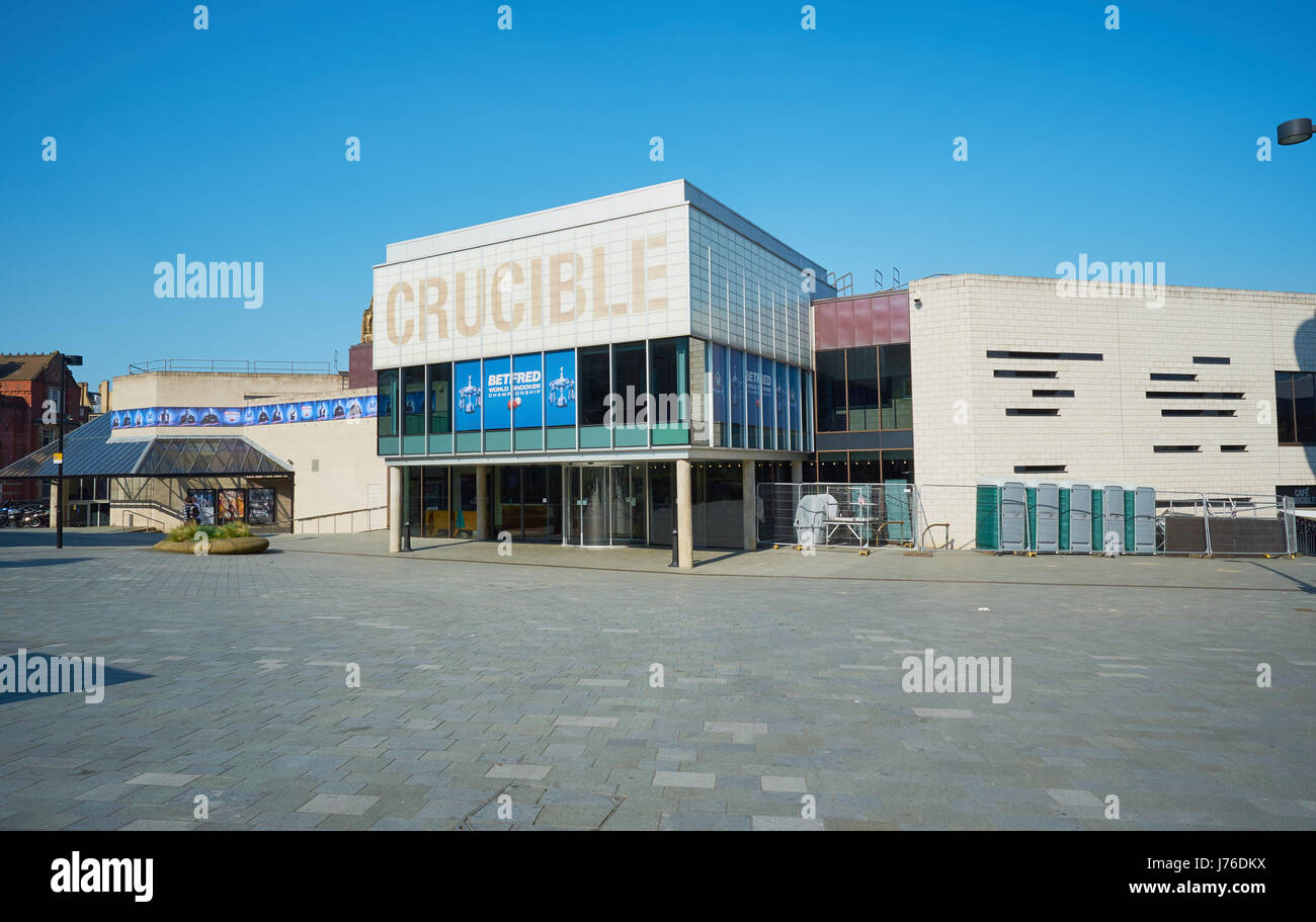 Denkmalgeschützte Crucible Theatre (1971), Sheffield, South Yorkshire, England Stockfoto