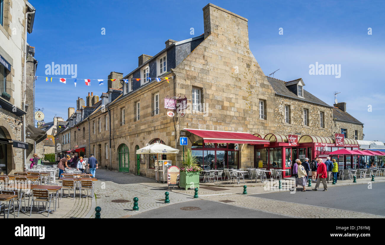 Frankreich, Bretagne, Finistére Abteilung, Roscoff, die malerische Architektur seine Granithäuser hat Roscoff verdient den Titel "petite Cité de Carac Stockfoto