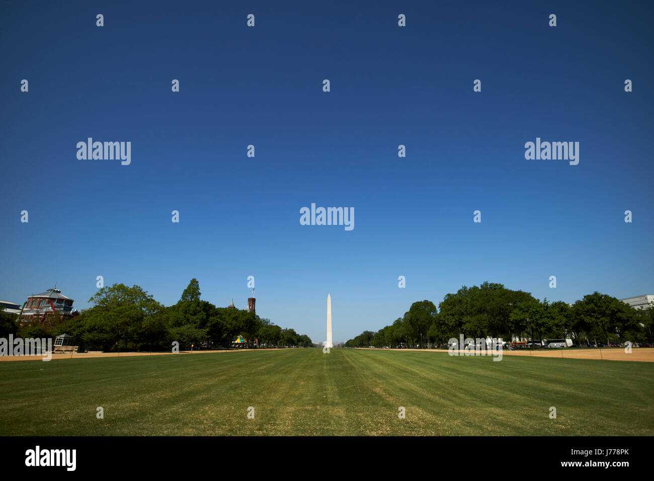 Bereich der Rasenfläche auf der national Mall in Washington DC USA Stockfoto