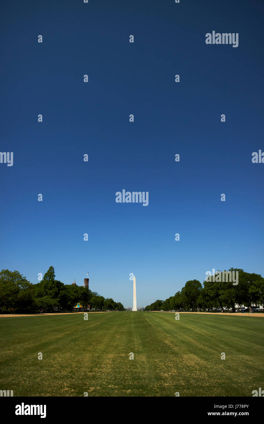 Bereich der Rasenfläche auf der national Mall in Washington DC USA Stockfoto