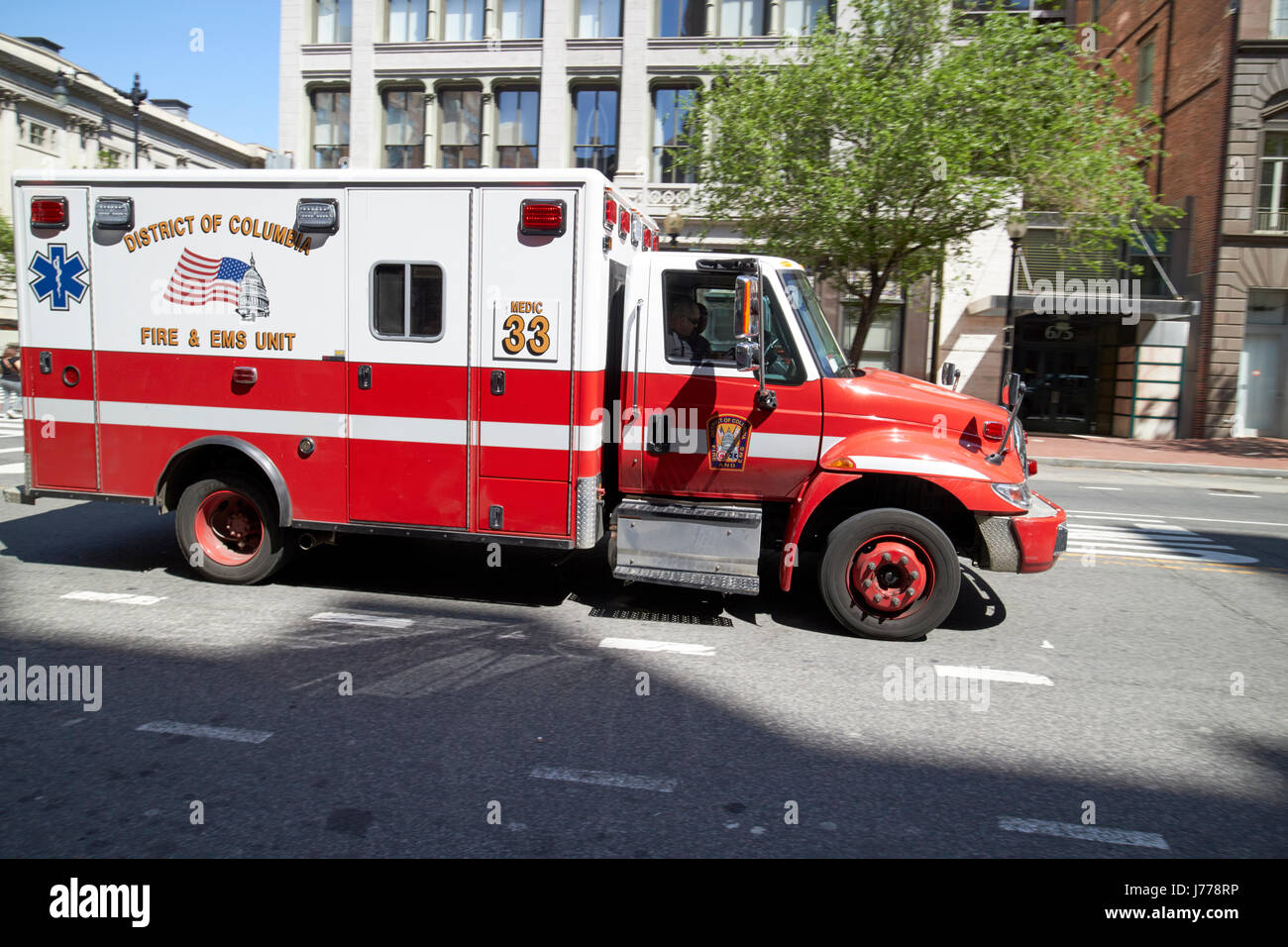 District Of Columbia Feuer und Ems Gerät Medic auf Abruf Washington DC USA Stockfoto