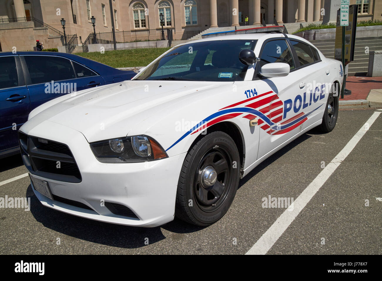 DC metropolitan Polizeistreife Cruiser Auto Justiz Square Washington DC USA Stockfoto