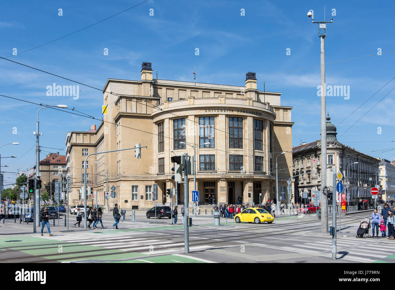 Der Palast der Universität in Bratislava Stockfoto