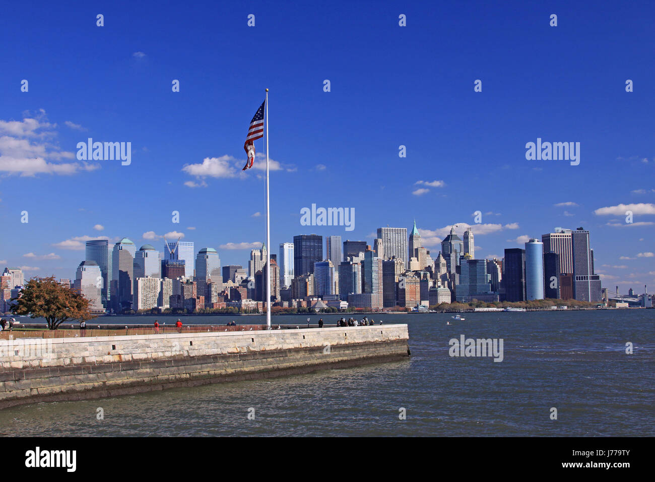 Skyline Park Trikot Usa-Flagge Stern spangled Fahne Fahnenmast Staaten vereint Stockfoto