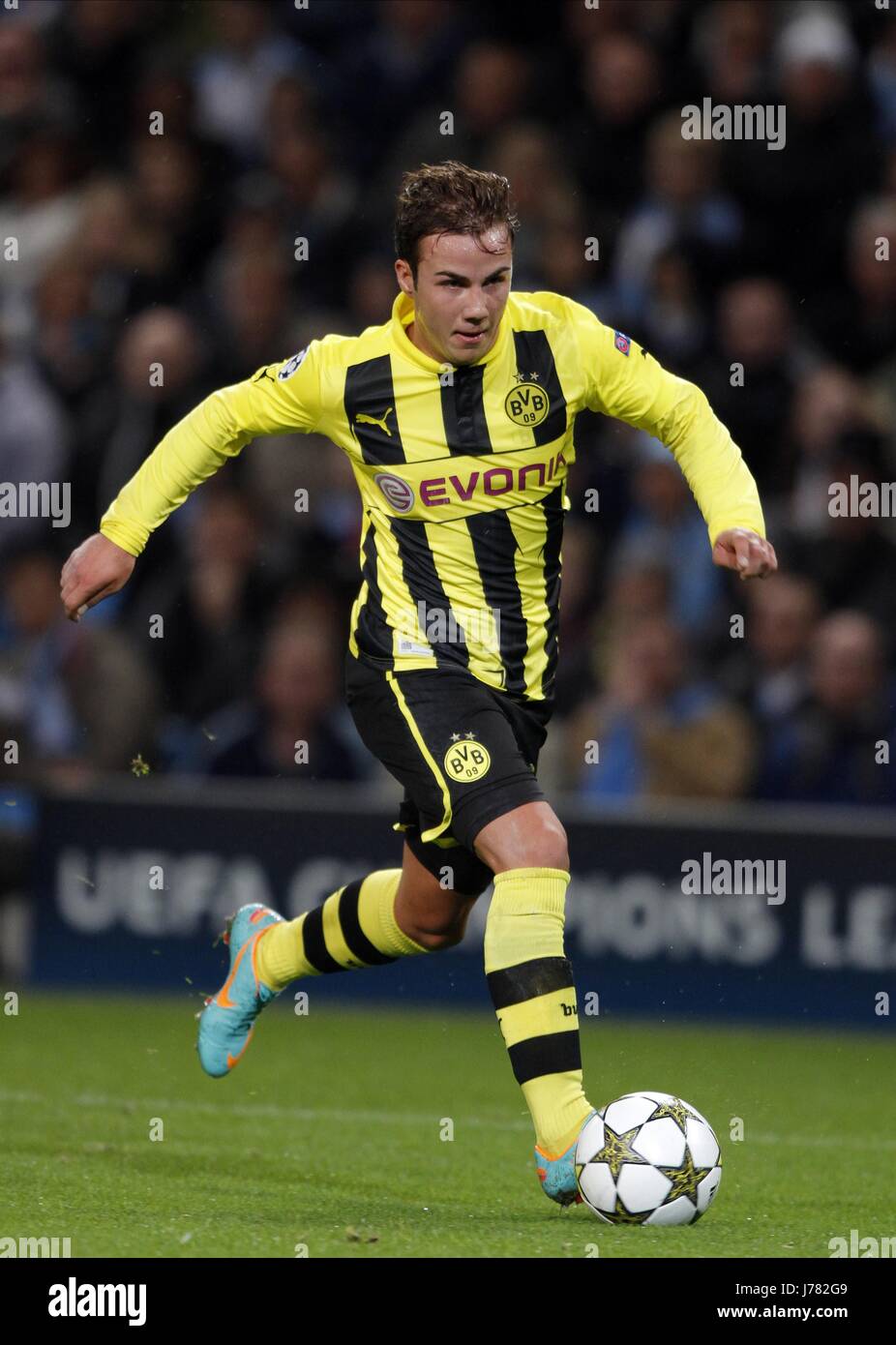 MARIO GOTZE MANCHESTER CITY V BORUSSIA DOR ETIHAD STADIUM MANCHESTER ENGLAND 3. Oktober 2012 Stockfoto