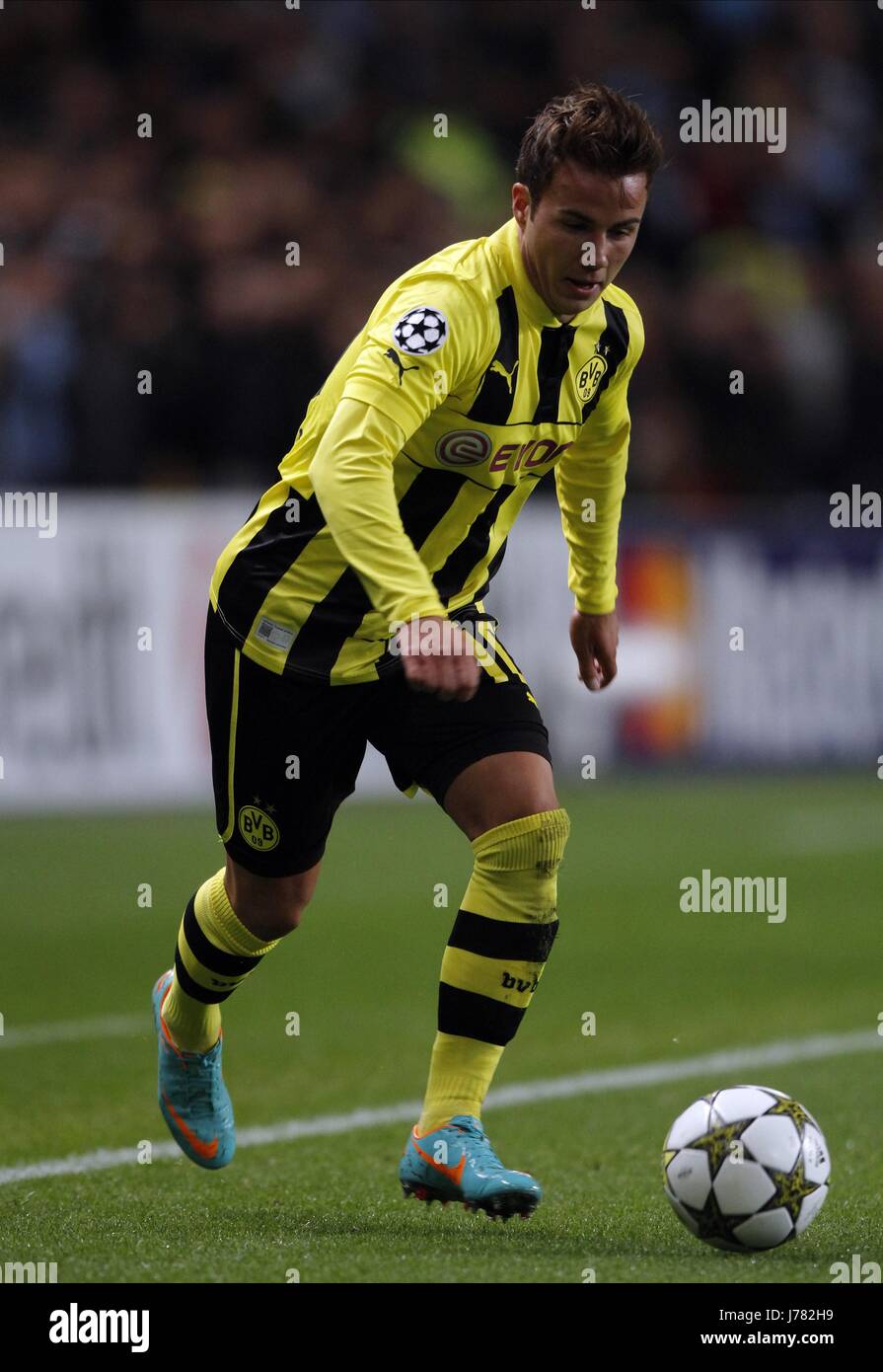 MARIO GOTZE BORUSSIA DORTMUND ETIHAD STADIUM MANCHESTER ENGLAND 3. Oktober 2012 Stockfoto